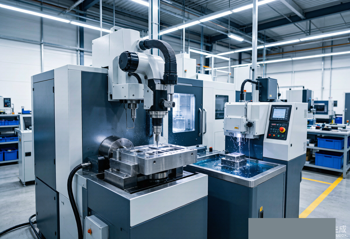 CNC machining workshop for injection mold manufacturing